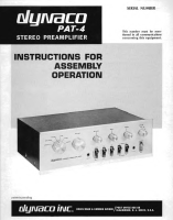 Dynaco PAT-4 - Owners Manual 